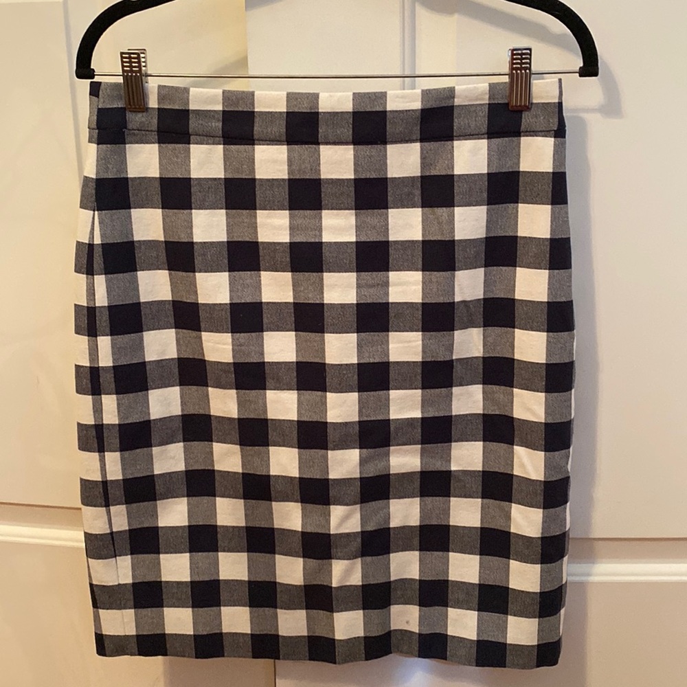 J.Crew Gingham No. 2 Pencil Skirt